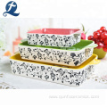 Design Printed Bakeware Baking Dish Set With Handle